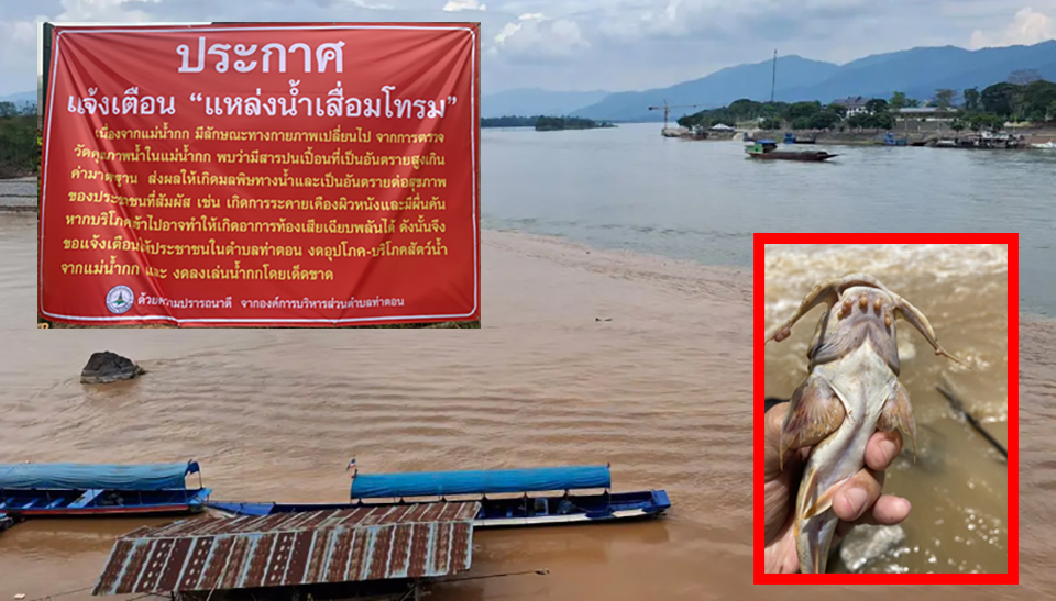 អាជ្ញាធរខេត្តឈៀងរ៉ៃ ប្រទេសថៃ ហាមពលរដ្ឋខ្លួនមិនឲ្យប្រើប្រាស់ទឹកទន្លេកុក ទន្លេសៃ និងទន្លេមេគង្គ ដោយសារមានសារធាតុអាសេនិច